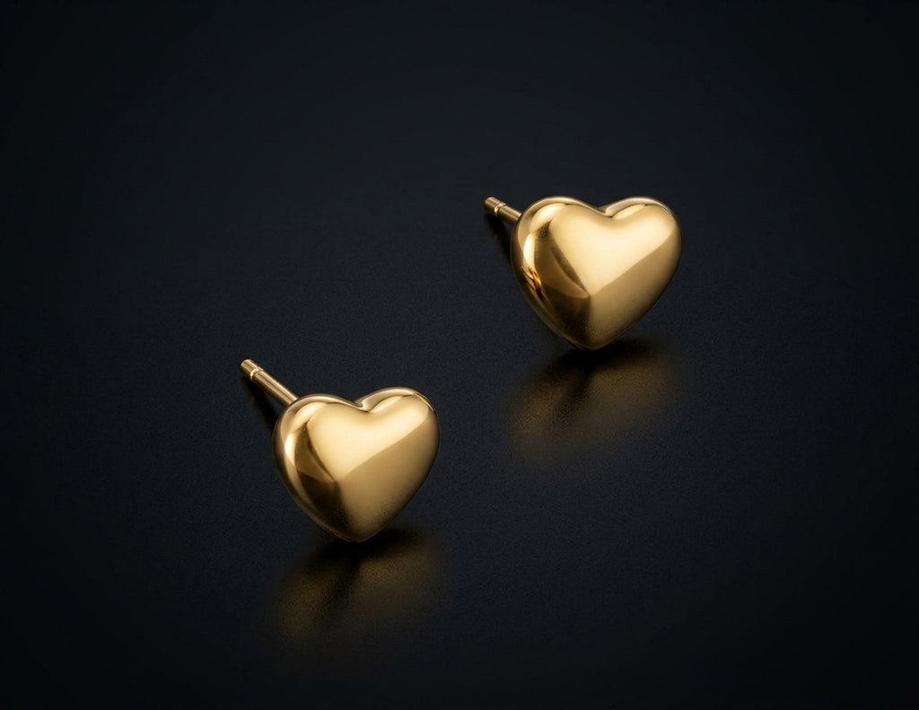 Eternal Heart Stud Earrings