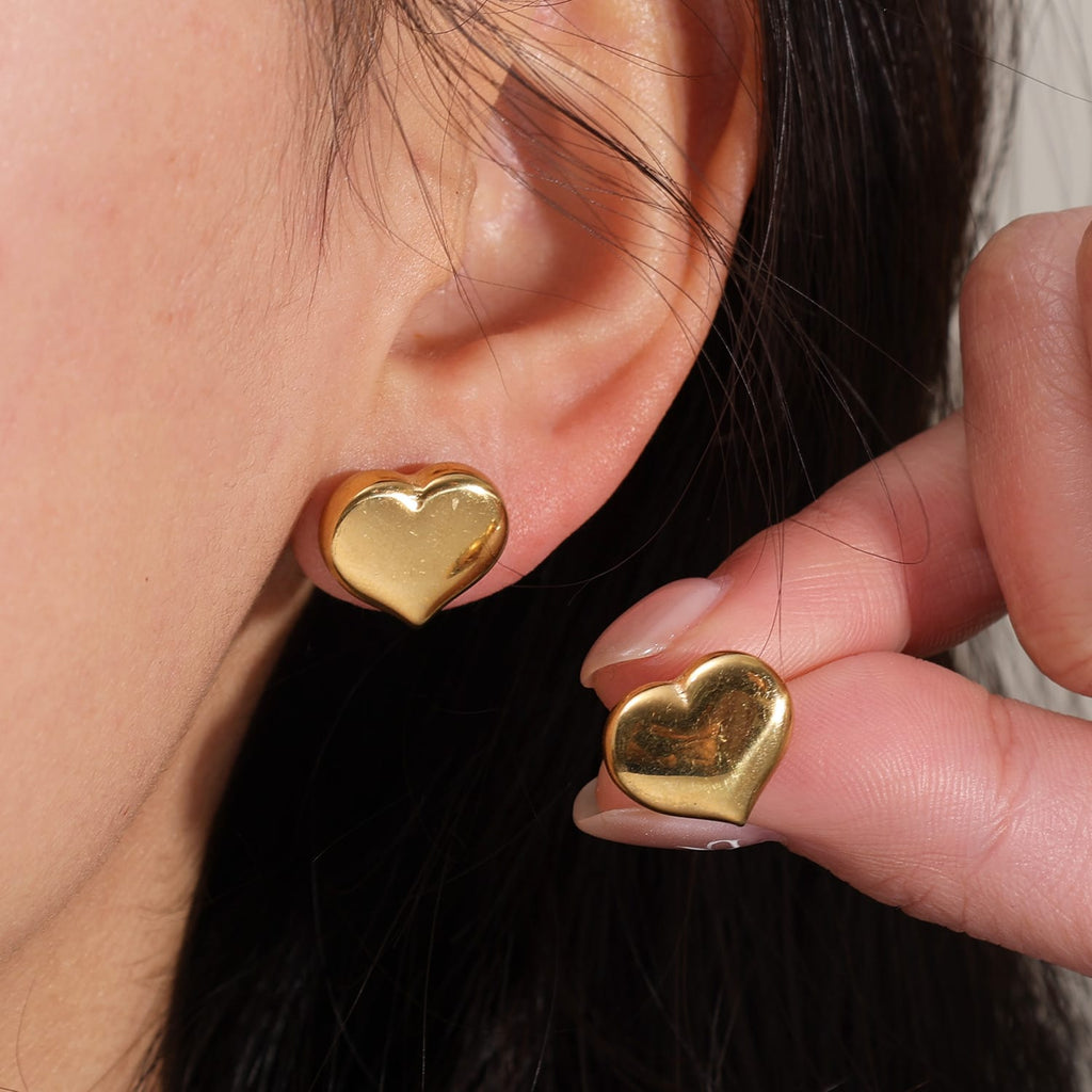 Eternal Heart Stud Earrings