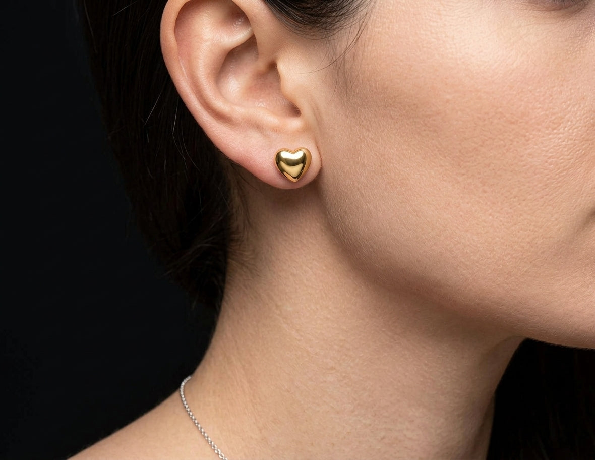 Eternal Heart Stud Earrings