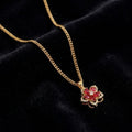 Ruby Blossom Rotating Pendant