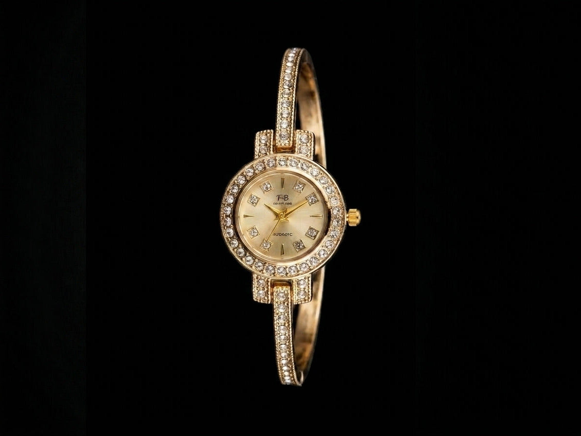 Luxury Gold-Tone Women's Bracelet Watch